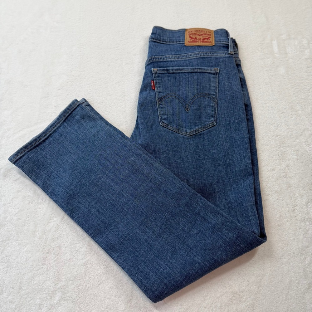 Levi's‎ Classic Straight Jeans Women 6S W28 L28 Blue Good Mid Wash Denim - Picture 14 of 14
